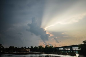 St. Charles clouds - Fox River © Bobbi Rose Photography