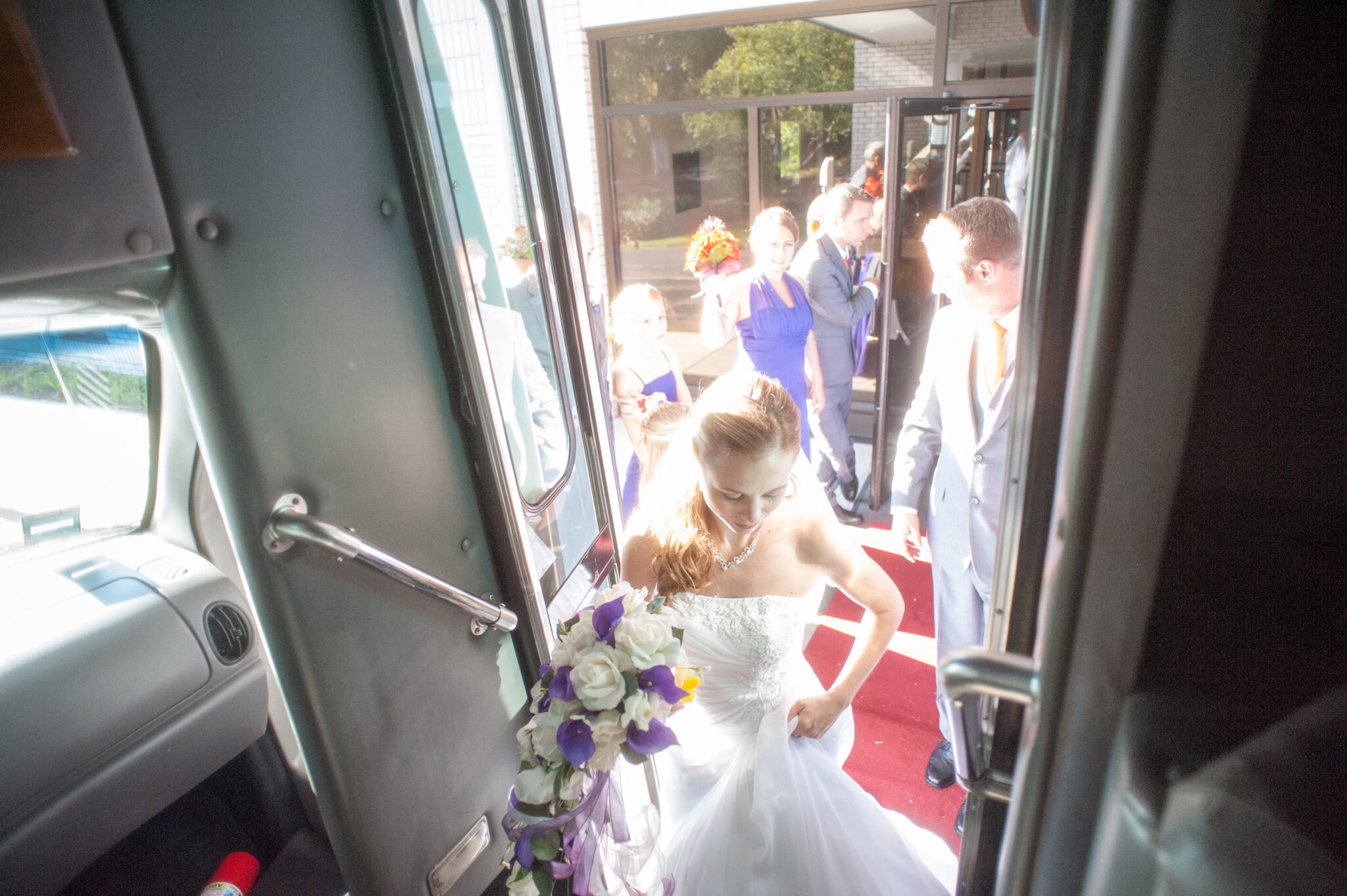 Bobbi Rose Photography - Melissa and Jason Wedding - Party bus!